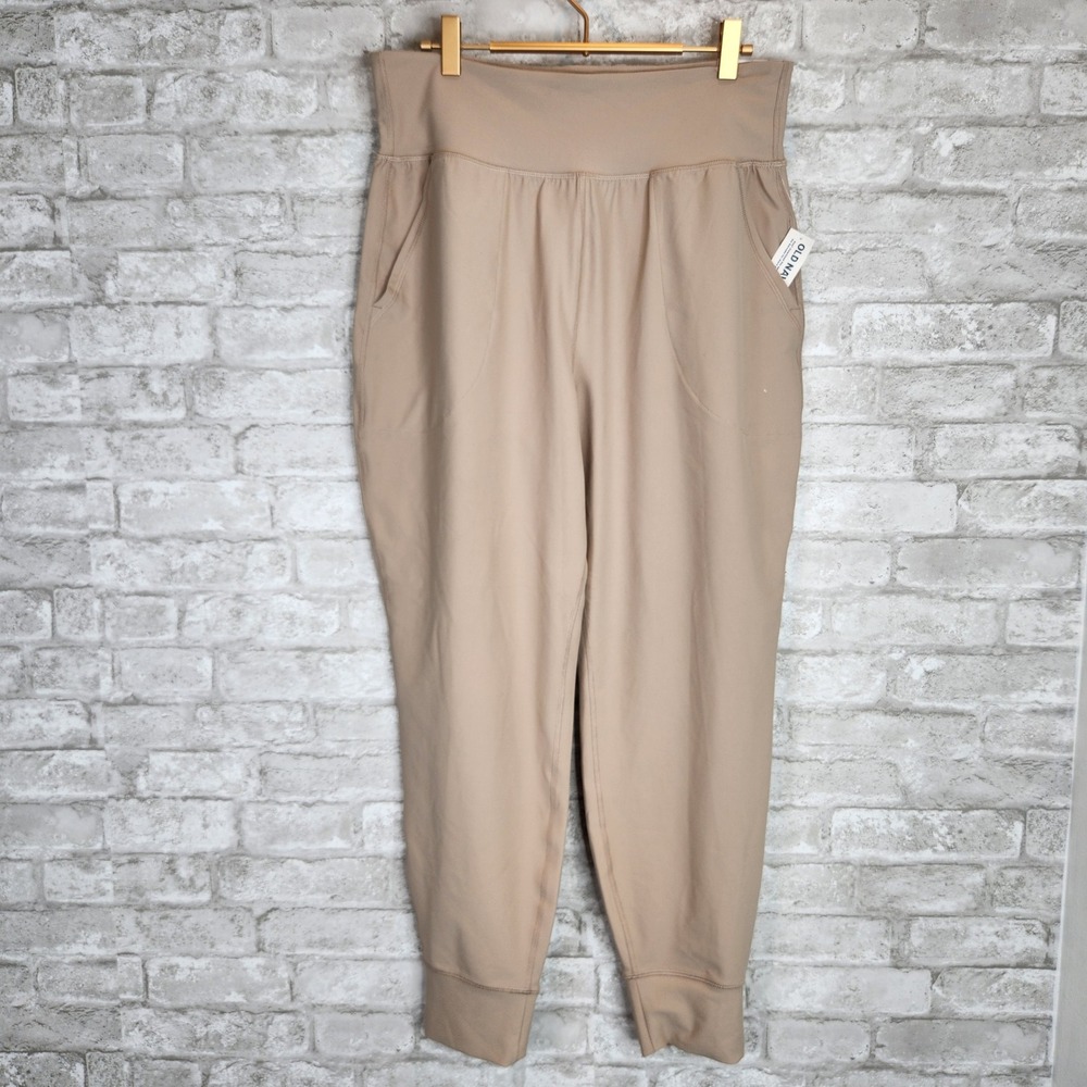 Old Navy Jogger Powersoft High Rise Ankle Tan Activewear L